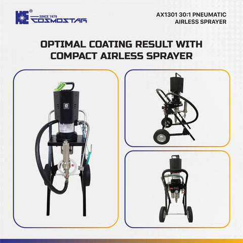 Straight Up Heavy Duty Pneumatic Airless Sprayer With 4600 Psi Max Pressure Delivering Badass Performance For Paint Projects Protective Coatings Waterproof Sealing Rust Prevention Plus Complete Gun Tip Hose Bundle On Rollin Cart