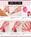 Patting Gel Palette With 12 Jelly Gel Colors Each Nail Art Kit including steps for ombre and pro at home nail art tutorial