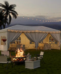 One Push Party Canopy Tent 10x20 With Six Removable Sidewalls Waterproof Outdoor Event Tent Adjustable Height Portable Pop Up Shelter