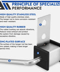 Beefy Heavy Duty Stainless Steel Exhaust Hanger Rods, 3/8 Inch By 10 Inch, Weld-On Design, highlighting zinc-plated surface and rubber bushing.