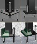 Heavy Duty Steel Fence Base Flange Kit For 2 Inch Square Posts Complete Set with Base Interlocking Cover Built to Last