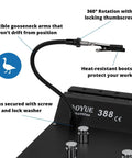Circuit Vise With Built In Fume Extractor Mount And Tool Holder For PCB Soldering Flexible Gooseneck Helping Hands