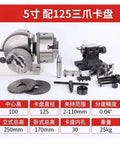 Built Like A Tank Universal Indexing Head For Cnc Milling Machines Precision Dividing Head With Tailstock 125Mm Chuck, steel body components.