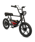 Kids Electric Bike For Ages 13 And Up 250W Mini Ebike With 24V Lithium Battery Top Speed 12.5 MPH Up To 12.5 Mile Range 16 Inch Tires LED Headlight Rear Drum Brake Easy To Ride And Built For Fun. Black kids electric bike with 16-inch tires and LED headlight