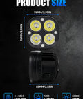 LED Headlight Kit for Sur Ron Surron LBX Light Bee X S Electric Dirt Bike With Light Bar Headlamp 4 LED chips size specs