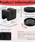Universal Jack Stand Pads And Floor Jack Rubber Pad Kit, 7-Piece Combo dimensions and specifications, non-slip weld protector adapters.