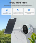 Outdoor Security Camera With Solar Panel No Hub Needed 2K Resolution Battery Powered Wireless Color Night Vision Argus 3