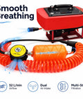 Tankless Scuba Diving System For Easy Underwater Breathing Portable Rechargeable Lung Tank with red case and orange hose