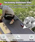 Installing 10 Pack Built Tough Corrugated Aluminum Roof Panels With Thermal Insulated Core for pergola, showing durable sheets.