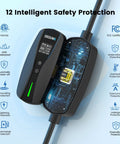 Built Like A Tank Level 2 Ev Charger For Tesla Packing 32 Amps showcasing 12 intelligent safety features and waterproof design.