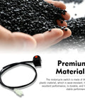 Badass 2 Piece Motorcycle Handlebar Switch Kit 7/8 Inch with ABS material displayed with textured black pellets and switch.