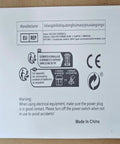 Warning and recycling instructions label for Heavy Duty Portable Electric Hydraulic Hose Crimping Machine.