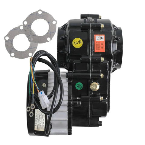 Heavy Duty 48V 1000W Brushless Electric Differential Motor With Gearbox, wiring, gaskets, ideal for karts and custom builds.