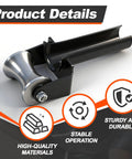 Heavy Duty Cable Puller Sheave for 2 Inch Conduit, Pro Grade Steel Pulley, black and silver design, product details view