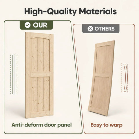 Comparison of Heavy Duty 80 Inch Double Bifold Barn Door Hardware Kit With Super Slick Spring Steel Tracks And Smooth Glide Rollers for durability.