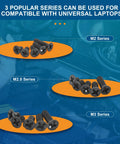 Laptop Screw Kit 450 Pcs M2 M2.5 M3 Countersunk Flat Head Phillips Mini Heavy Duty Screws Set for Laptop Repair displayed in series