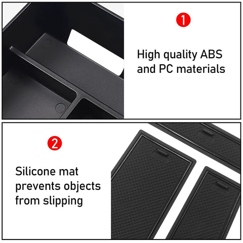 Image showing BMW X5 G05 X6 G06 X7 G07 Center Console Organizer Tray Storage For 2019 To 2026 Models with high-quality materials and silicone mats.