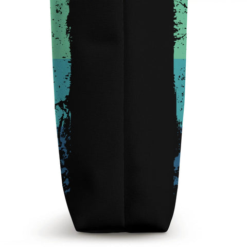 Side view of Dope Retro Wingfoil Tote Bag For Wingsurfing Enthusiasts With Vintage Wingboarding Design Coach Approved Gear Bag