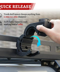 Hand adjusts Shovel Holder With Rubber Grip Mount Kit With Lock Fits 0.79 To 1.79 Inch Tool Handles Quick Release For Off Road Roof Rack