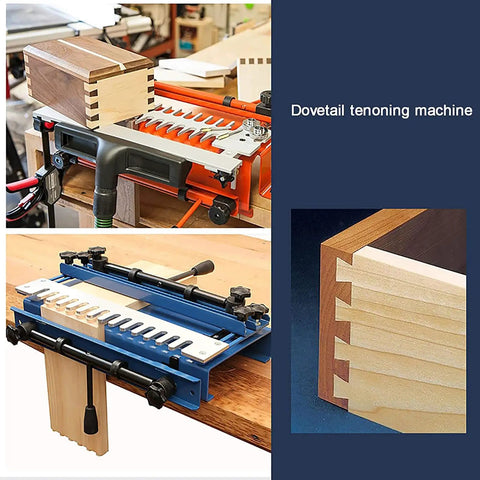 12 Inch Dovetail Jig Woodworking Router Guide Heavy Duty Die Cast Aluminum Base Pro Shop Mortising Tool in use on wood.