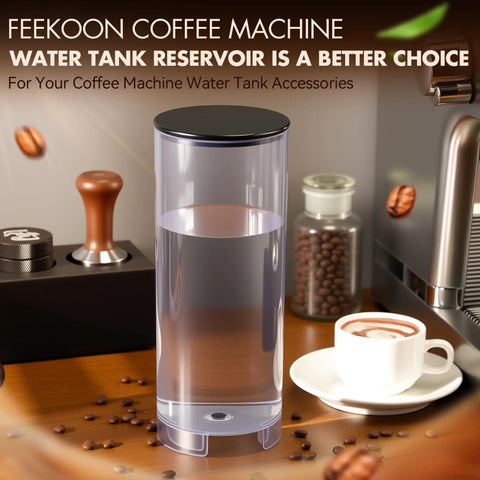 60 Oz Water Tank Reservoir For Nespresso Vertuo Plus Deluxe XN900840 XN900T40 Pod Coffee Machines Replacement displayed in a kitchen setting.