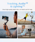 Osmo Mobile 8 Advanced Tracking Gimbal For Phone With AI Native Tracking Audio And Lighting 360 Degree Pan Rotation Mic Transmitter