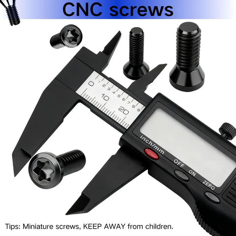Top Shelf Torx Screw Set 240 Piece Kit With T6 T8 T15 T20 Fasteners And Metric M2 To M5 Bolts alongside a digital caliper measuring screws.