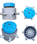 High Power 3kW Hydroelectric Turbine Generator For Outdoor Rivers And Mountains, showing multiple views of Pelton style turbine