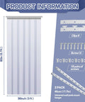 Heavy Duty Waterproof PVC Strip Door Curtain Kit 36 By 80 Inches clear with installation hardware for coolers, freezers, and warehouses.