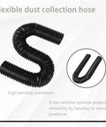 2-1/2 Inch Flexible Dust Collection Hose For Table Saws And Drill Presses Extends Up To 39 Inches And Compresses To 9.85 Inches