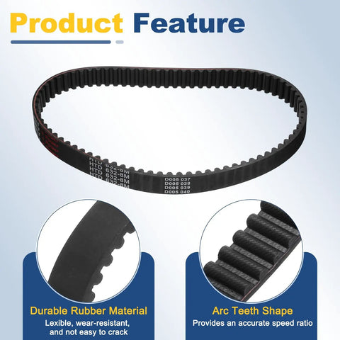 Beefy 8M Timing Belt With 632mm Circumference And 20mm Width, 79 Teeth, Black Rubber Synchronous Belt For Industrial Machines And DIY Projects, Durable 8mm Pitch Belt