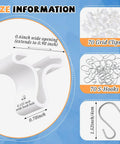 Drop Ceiling Hooks 35 Pack With S Clips For Hanging Ornaments Christmas Classroom Office Decor White Metal Hangers For 1 Inch Bar Rails Great For Classrooms Offices And Holiday Displays size and details