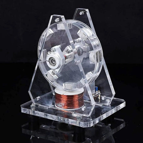 24V Perpetual Motion Simulator With Low Noise Brushless Motor And High Speed Electromagnetic Drive For Teaching Hands On Physics Lab Kit That Feels Fun And Totally Educational, clear acrylic desk model with copper coil