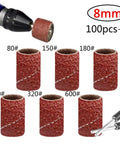 Kickass One Hundred Piece Drum Sanding Kit With Hella Efficient One Eighth Inch Mandrels And Polishing Bands For Rotary Tool Metal Derusting and various grit sanding drums