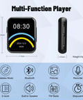 Front and side view of 128GB MP3 Player With Bluetooth 5.3, Dope Portable Digital Lossless Music Player With Built-In Speaker, 2.0 Inch Full Touch Screen
