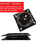 Two Pack 8 Inch Heavy Duty Bar Stool Swivel Plate Replacement 360 Degree Swivel Square Turntable Base With Ball Bearing