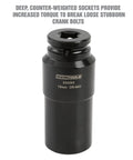 Heavy Duty 19mm Crank Bolt Socket For Harmonic Balancer Removal One Half Inch Drive Impact Socket For Stubborn Bolts