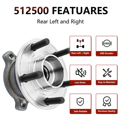 Beefed Up AWD Wheel Hub Bearing Replacement For Ford Escape 2013 2018 And Lincoln MKC 2015 2019 Rear Pair No Brainer Direct Fit Easy Install Durable Hub Assembly With Sealed Bearings And Heavy Duty Cast Construction For Smooth Quiet Performance