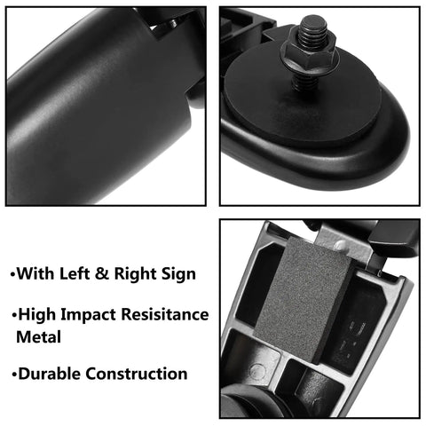 Rear Window Liftgate Hinge Set Right And Left Replacement For 1998 2002 Ford Explorer And 1998 2001 Mercury Mountaineer Plug And Play OE Style Glass Hinge Upgrade featuring durable metal construction and left-right labeling