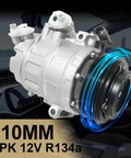 Heavy Duty Air Conditioning AC Compressor No Hassle Bolt On Replacement For Ford Explorer 2011 Through 2015 And Police Interceptor Utility Plug And Play OEM Co 9777C Fits 3.5L And 3.7L V6 Naturally Aspirated Engines with 110mm pulley.
