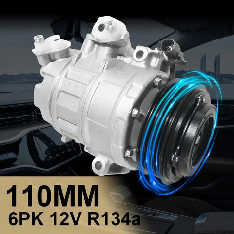 Heavy Duty Air Conditioning AC Compressor No Hassle Bolt On Replacement For Ford Explorer 2011 Through 2015 And Police Interceptor Utility Plug And Play OEM Co 9777C Fits 3.5L And 3.7L V6 Naturally Aspirated Engines with 110mm pulley.