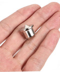 Steel Dowel Center Transfer Plugs Kit With Pins For Pro Level Drill Alignment And Furniture Tenon Center Marking held in hand