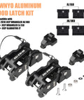 Aluminum Hood Latches Replacement for Jeep Wrangler JK/JKU 2007-2017, JL/JLU 2018+ and Gladiator 2020+, painted black kit