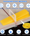 Tile Leveling System Clips 1/32 Inch, 3500 Piece Tile Spacers And Clips Set With wedge detail for even installations