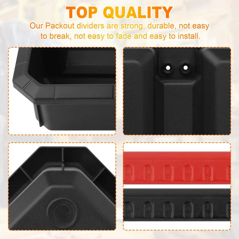 Close-up view of Detachable Handle Packout Storage Tray for 22 Inch Tool Box with dual handles and durable material details.