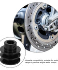 Top Tier Double Groove V Belt Pulley Replacement For Gas Engine Water Pumps with a black cast iron sheave and 19 mm shaft.
