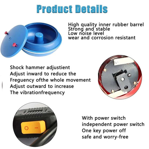 Close-up of Electric Vibration Roller Polisher for Jewelry and Small Metal Parts with control buttons and switch details
