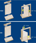 Heavy Duty Pivot Hinge Set With Magnetic Door Catch For Wood Doors And Secret Rooms Offering 360 Spin Capability And Stealthy Invisible Design Built Tough For Daily Grind, shown in center and side views.