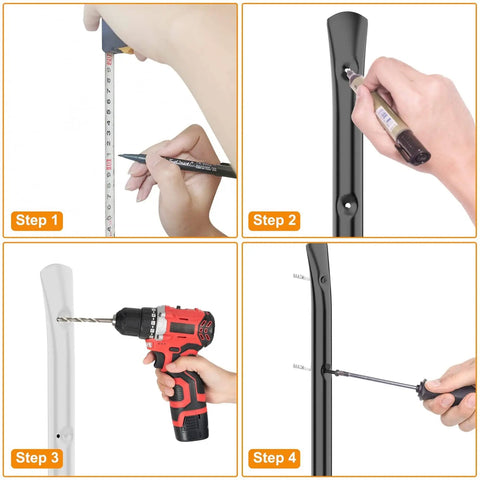 Installation steps for Lightweight Kayak Storage Rack With Wall Mount Hooks For Garage Organization Perfect For Kayaks