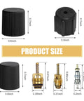 R12 Air Conditioning Valve Core Service Port Cap Kit For Car And Home AC Repair, Leak Fix Tools Set With Cores and Caps Size Chart